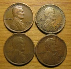 LOT OF (4) 1910 S SAN FRANCISCO LINCOLN WHEAT CENTS FROM PENNY COLLECTION SET