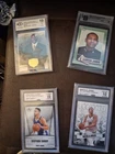 Four Graded Card Lot. Michael jordan, lebron james stephen curry and Nikola Joki