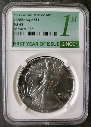 1986 (S) $1 American Silver Eagle Dollar NGC MS68