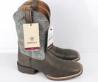 Ariat Men's Sport Latigo Western Boots Size 8 D Chocolate Brown Stone Blue
