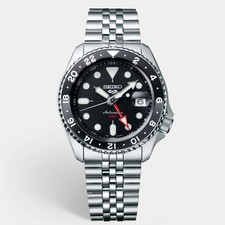 Seiko 5 sports SSK001K1 Black Dial Stainless Steel Mens Wristwatch 42.5 mm