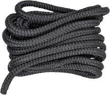 South Bend Rope Marine Grade Double Braided Nylon Dock Line w/Eye Splice Blac...