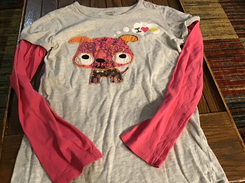 Size Large Girls Long Sleeved Shirt, Old Navy