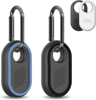 2 Pack Compatible for Samsung Galaxy SmartTag2 2 (Black & Blue)