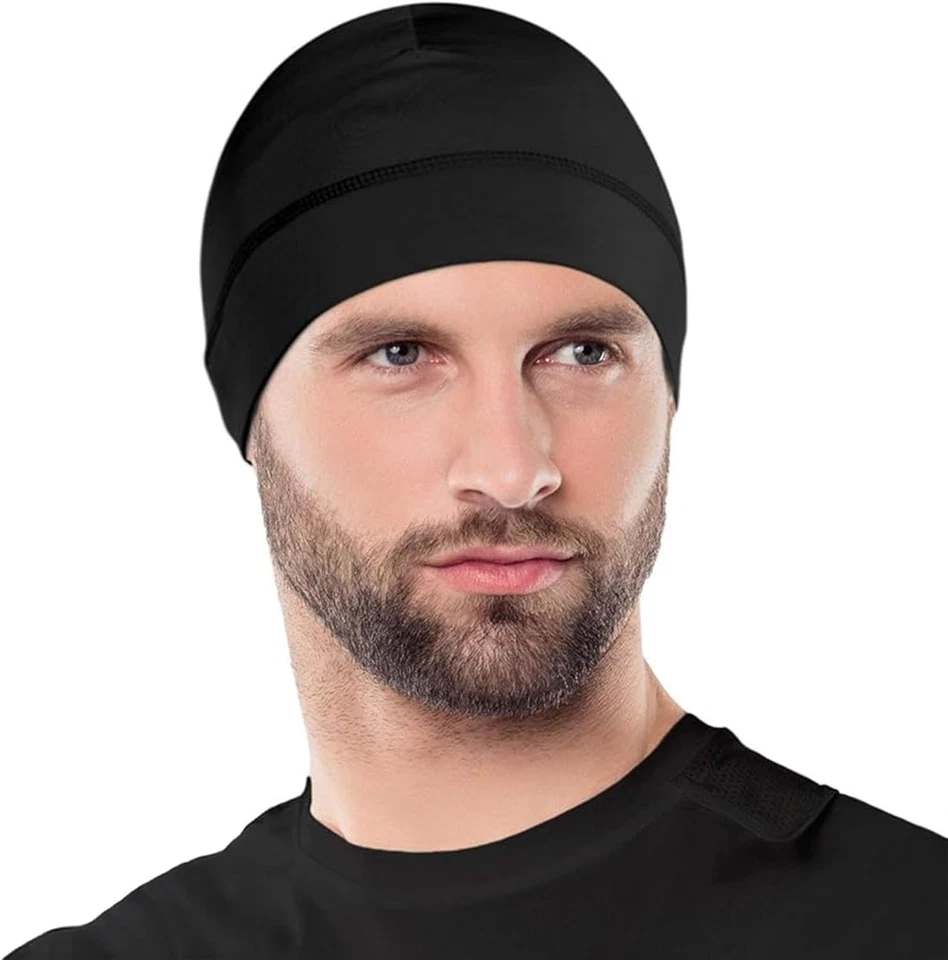 Skull Cap for Men&Women – Helmet Liner Cold Weather, One Size, Black - Image 3 of 4