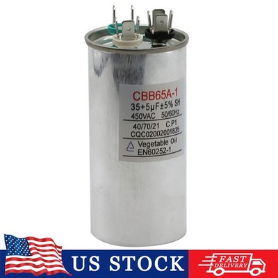 35/5 uF 35+5 MFD 370V/440V Dual Run Start Round AC Capacitor for HVAC