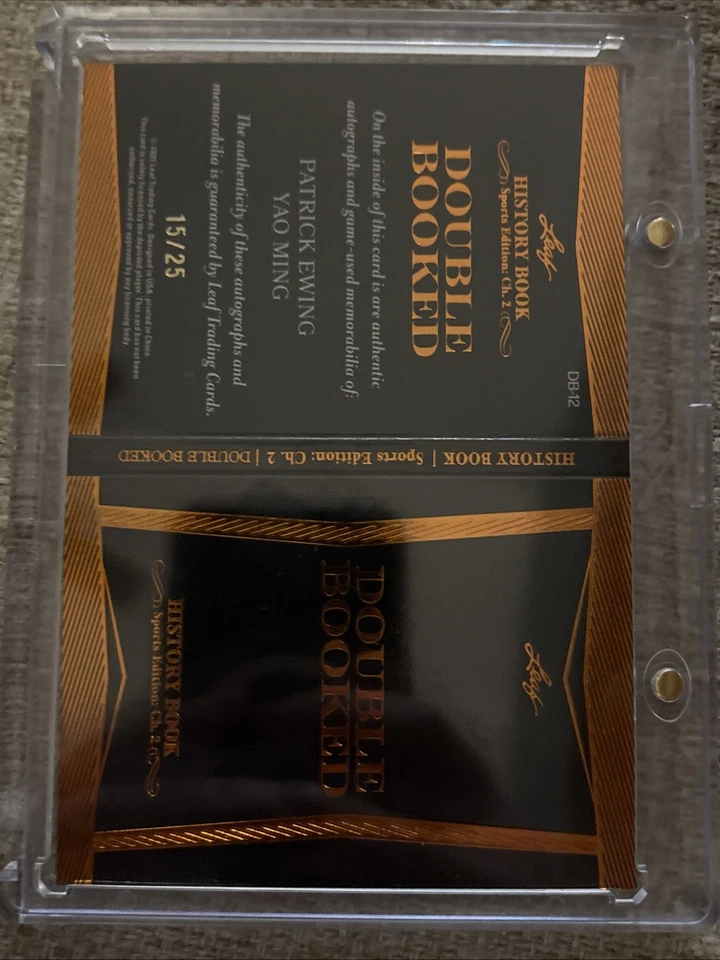 Libro de historia de hojas 2025 Patrick Ewing Yao Ming parche doble reservado automático/25 Foto 2 de 2