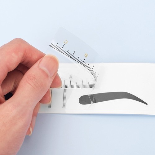 10 Pcs Disposable Sticker Ruler Eyebrow Stencils Beginners Miss Elderly - Picture 5 of 12