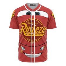 Lightning McQueen Cosplay Costume Baseball Jersey