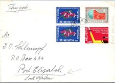GOLDPATH: Switzerland cover 1961 to South Africa airmail CV928_P34