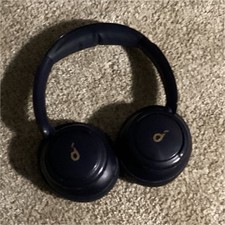 soundcore Blue Headband On-Ear Ear-Pad Headphones, Double Earpieces