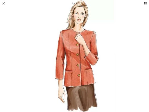 Giacca blazer Vogue V7975 Miss/Misses Petite "Chanel-Style" modello cucito 6-10 - Foto 5 di 9