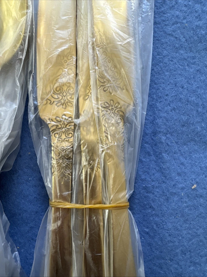 Besteck Set , Messing, 16tlg, Mit Gravur, OHNE GABELN, Neu - Bild 2 von 2