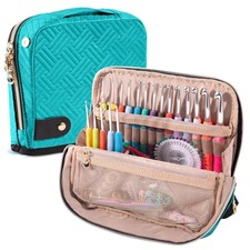MYBAGZING Empty Crochet Hook Case - Crochet Hook Organizer Case Stand Up Upg...