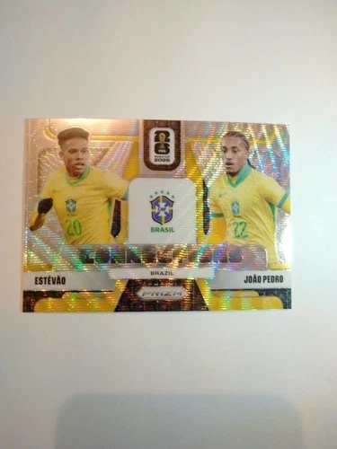 2026 Panini Prizm Estevao &amp; Joao Pedro Connections Chrome Wave Prizm FIFA World