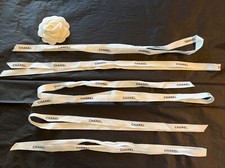 5 White CHANEL 0.5  Width Gift Wrap Ribbons Craft