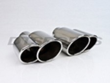 Dt-24082 Left Right Double Roll Edge Exhaust Stainless Tip 2.25 Inlet 8.5 L