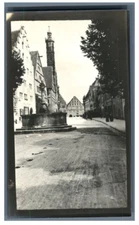Germany, Rothenburg ob der Tauber, Fountain Vintage Silver Print.  Print