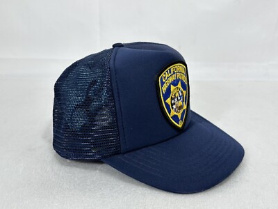 Vintage California Highway Patrol Eureka CHP Blue Mesh Snap Back