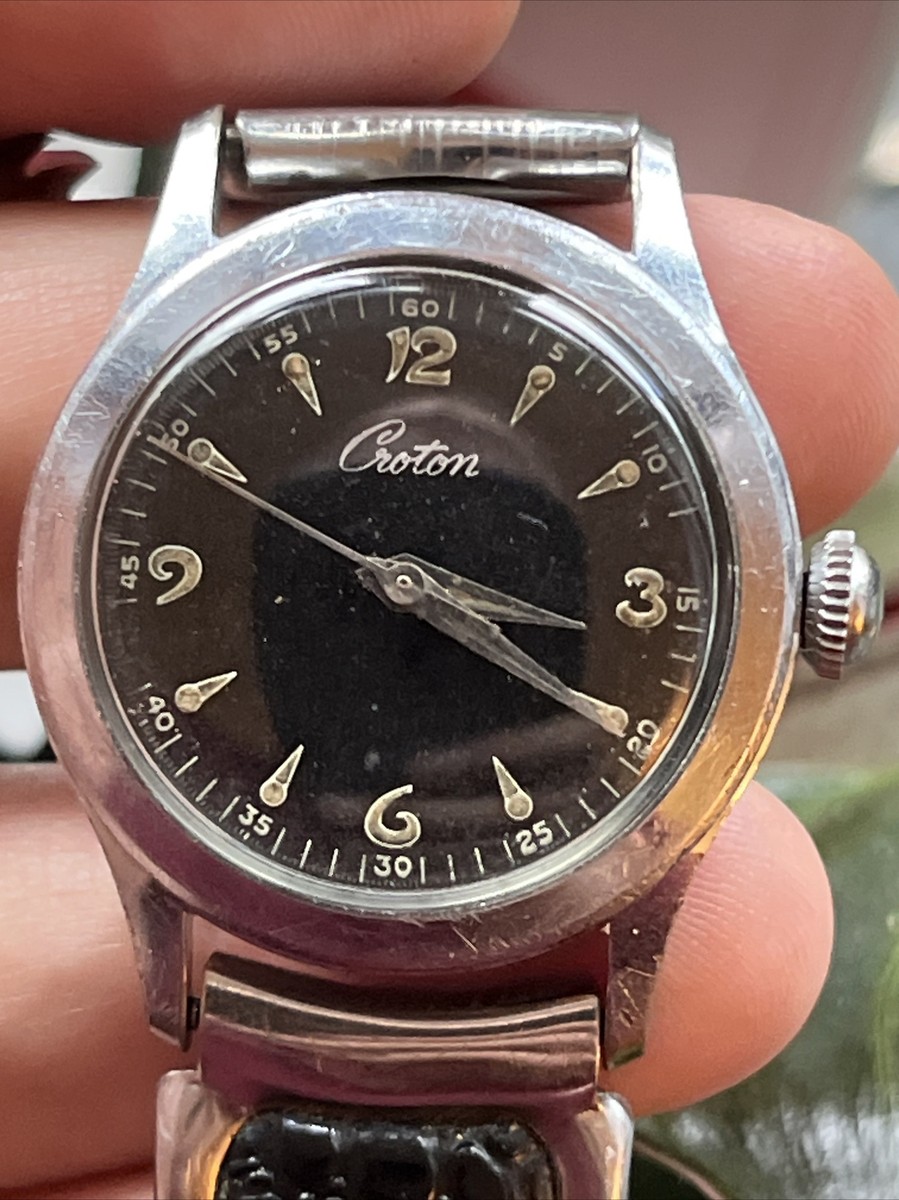 Mouvement De Montre Mécanique Vintage Croton A4713 - Pour Pièces Ou Réparation, Occasion