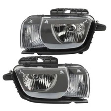 Black Housing Headlights Headlamps Right&Left Halogen For 2010-2013 Chevy Camaro