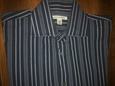 Men's Banana Republic Long Sleeve Striped Button Front Shirt Size 15 15 1/2 MED
