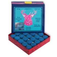 50 Elk Master Billiard Pool Cue Tips by Tweeten Fibre Co.-1 box-Choose your Size
