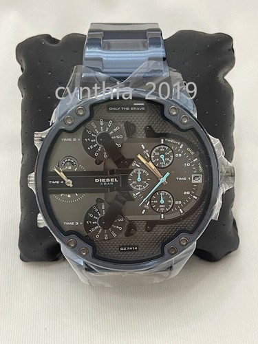 New Diesel DZ7414 Mr. Daddy Black Dial Chronograph Stainless Steel Men's Watch - Picture 2 of 2