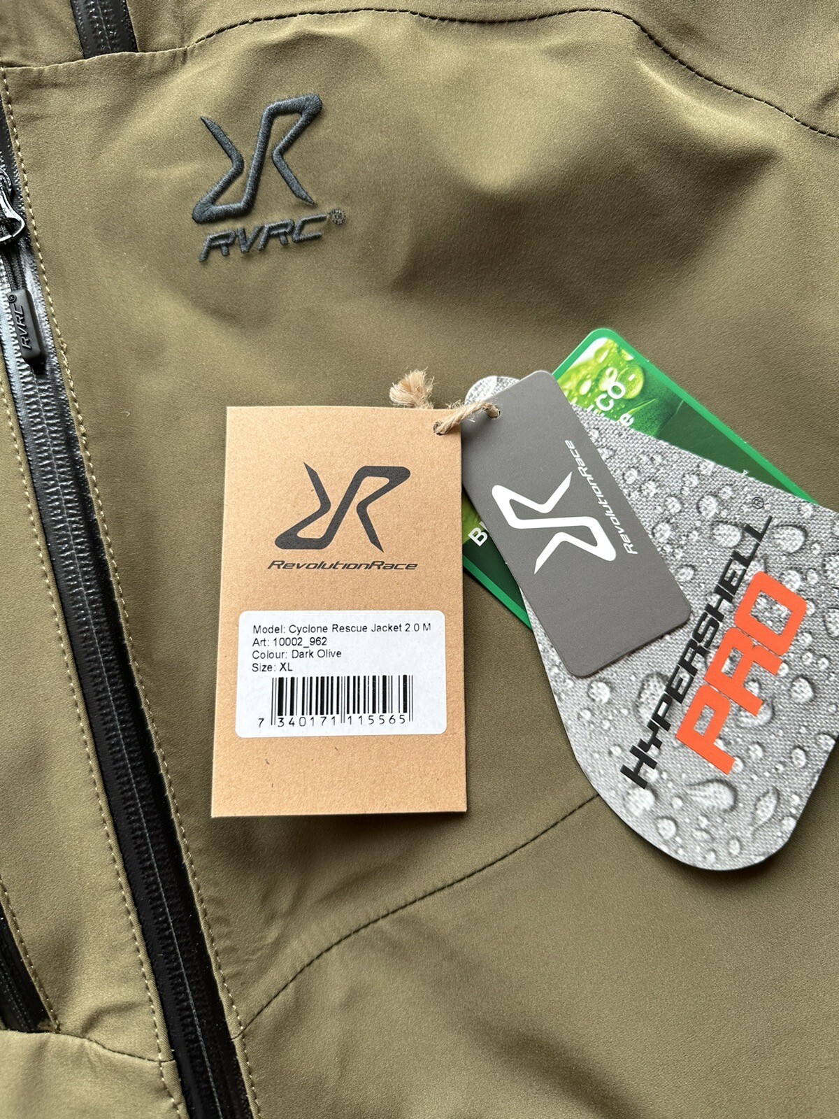 Revolution Race Jacket Cyclone Rescue Jacket 2.0 Dark Olive Gr.XL