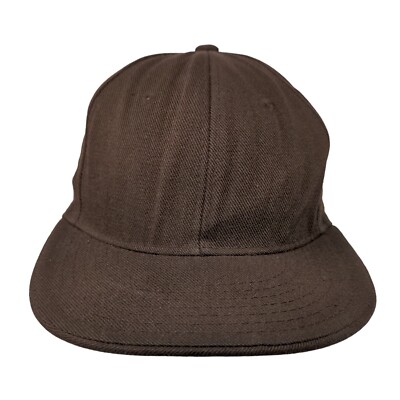Hatco Fitted Hat Brown 7 1/4 Premium Original Fit 6 Panel Solid Blank