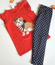 Gymboree Girls 12 American Cutie Popsicle Top Star Cropped Leggings Set NWT 4th
