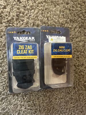 YakGear Zig Zag Cleat Kit & Mini Kayak Accessories Tie off Your Anchor Brand New