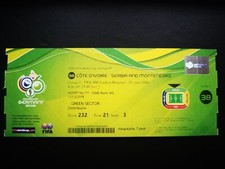 WC TICKET IVORY COAST - SERBIA AND MONTENEGRO 21.06.2006 GAME 38
