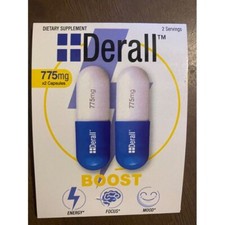 Derall Boost Focus 775mg Energy Concentration 24 Caps 