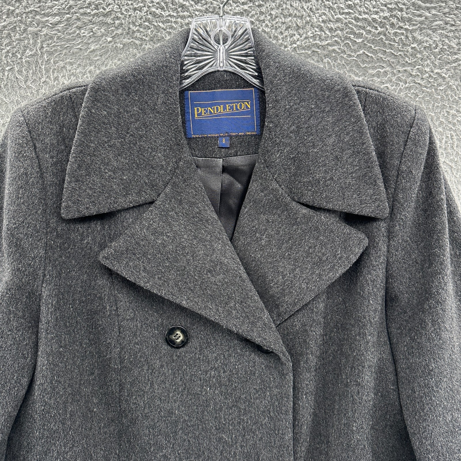 Pendleton Coat Womens 8 Gray Double Breasted Wool… - image 2