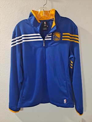 Adidas NBA 4 Her Golden Warriors Women Full Zip Blue Track Jacket Performance XL