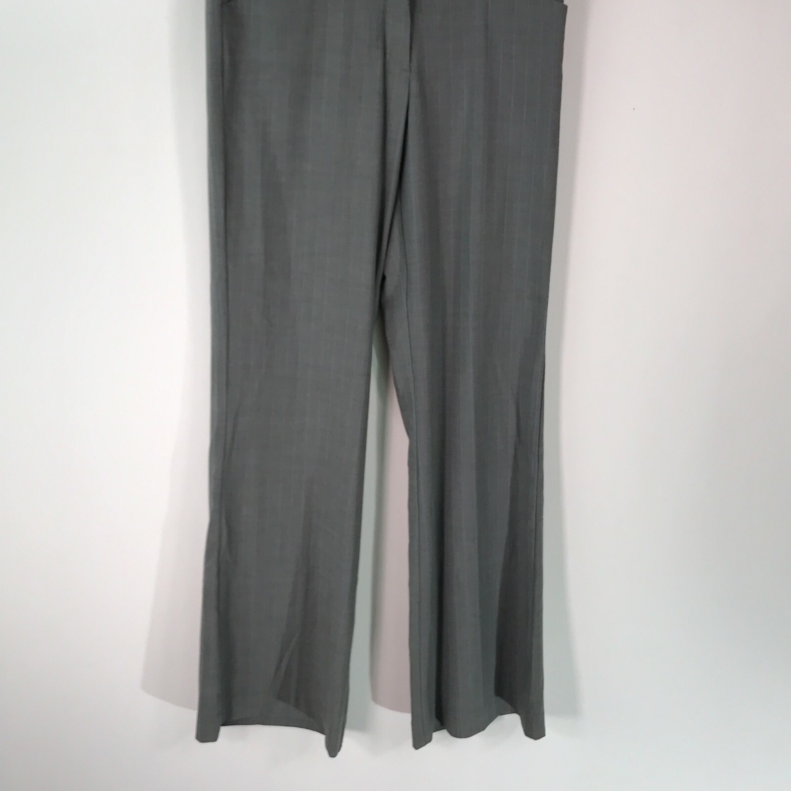 ALTRA Pantaloni abiti grigi Express Design Studio Editor donna piatti a righe sul davanti taglia 6