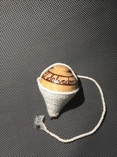 El Salvador Trompo de Madera con pita hand made Wood Spinning Pintura Artesanal