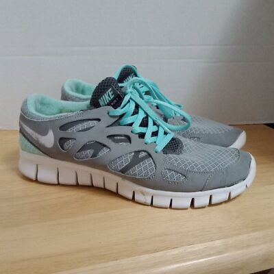 Nike Free Run Gray Mint Green Running Shoes Women's Size