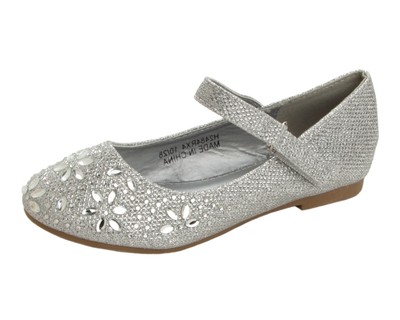 girls silver bridesmaid shoes