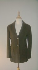 Nwot 38/6 Celine Dark Green 2 Button Virgin Wool Blazer Jacket