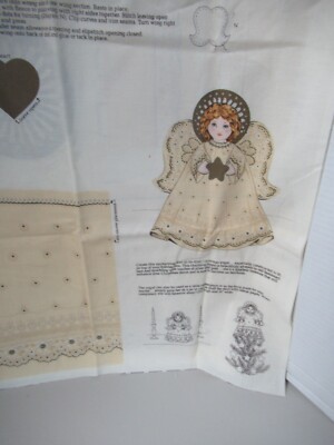 VIP Keepsake Crafts Christmas Stuffed Angel 13.5'' x 10'' Holiday  Cotton Fabric