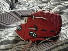 Rawlings T Ball Baseball Glove Players Series Youth 8" PL90SN RHT Red Blue