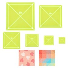 6Pcs Quilting Template Set Acrylic 1-6 Inch Square Templates for Quilt Quilti...