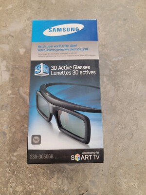 2x Samsung SSG-3050GB Stereoscopic 3D Active Glasses - Black (pair of 2 glasses)