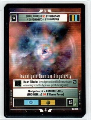Star Trek CCG Card Voyager Exp - Invastigate Quantum Singularity