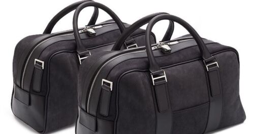 Aston Martin Black Leather Holdall - Medium - Picture 3 of 3