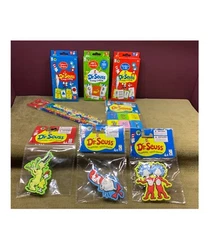 LOT OF 8 DR. SEUSS JUMBL LEARNING CARD, PENCILS, ERASERS, & SHARPENERS UNOPENED