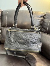 Givenchy Pandora Black Leather Creased 2way Shoulder Bag Missing Letter G