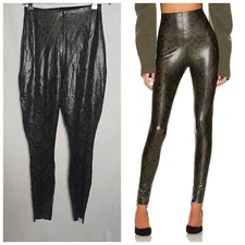 Commando SLG50 Faux Leather Animal Print Legging Moss Snake ( 1X ) New With Tags